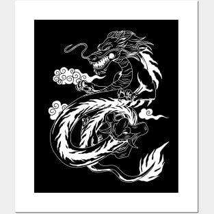 Chinese Black & White Dragon Unapologetic OFFICIAL Posters and Art